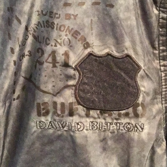 Buffalo David Bitton moto jacket lightweight, size L. Denim sleeve, nylon body. - Picture 2 of 6